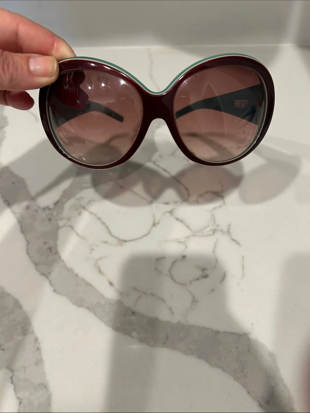 Von Zipper Frenzy Women's Oversized Burgundy Sunglasses NO CASE
